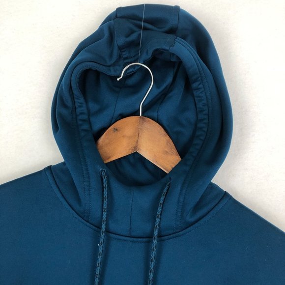 Under Armour Men's Size Medium Blue ColdGear Loose Fit Fleece Lined Hoodie - Picture 2 of 10